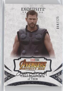 2021 Upper Deck Marvel Black Diamond - 2020 Exquisite Collection #10 - Chris Hemsworth as Thor /125