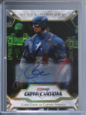 2021 Upper Deck Marvel Black Diamond - [Base] - Gold Autographs #13 - Captain America - Chris Evans as Captain America /49