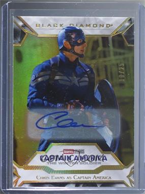 2021 Upper Deck Marvel Black Diamond - [Base] - Gold Autographs #24 - Captain America The Winter Soldier - Chris Evans as Captain America /25