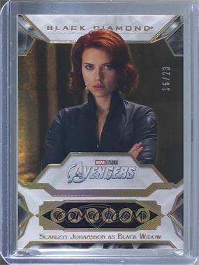 2021 Upper Deck Marvel Black Diamond - [Base] - Infinity Stones Diamond Relics #18-6D - Avengers - Scarlett Johansson as Natasha Romanoff /23