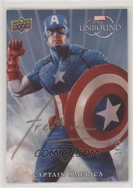 2021 Upper Deck Marvel Unbound - [Base] - Gold Autographs #28 - Captain America /50