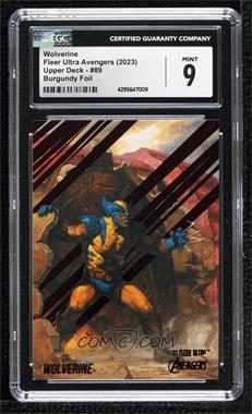 2022 Fleer Ultra Avengers - [Base] - Burgundy Foil #89 - Wolverine /141 [CGC 9 Mint]