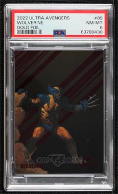 2022 Fleer Ultra Avengers - [Base] - Gold Rainbow Foil #89 - Wolverine [PSA 8 NM‑MT]