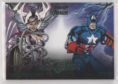 2022 Fleer Ultra Avengers - Greatest Battles - Green Foil #EB-5 - Shi'ar and Kree Empires vs. The Avengers