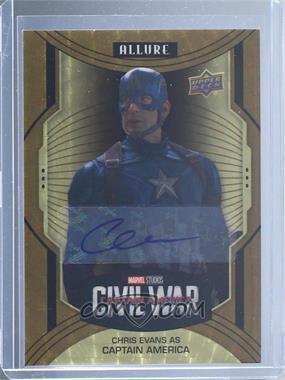 2022 Upper Deck Marvel Allure - [Base] - Golden Treasures Autographs #104 - High Series - Chris Evans as Captain America /1