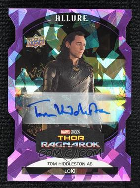 2022 Upper Deck Marvel Allure - [Base] - Purple Diamond Autographs #63 - Tom Hiddleston as Loki /10