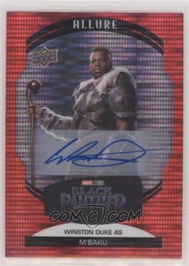 2022 Upper Deck Marvel Allure - [Base] - Red Auto #70 - Winston Duke as M'Baku