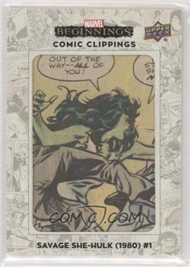 2022 Upper Deck Marvel Beginnings Vol. 2 Series 1 - Comic Clippings #CC-SAV1 - Savage She-Hulk #1 /35