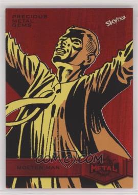 2022 Upper Deck Marvel Metal Universe Spider-Man - [Base] - Precious Metal Gems Red #154 - High Series - Molten Man /100