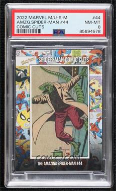 2022 Upper Deck Marvel Metal Universe Spider-Man - Comic Cuts #CC-ASM44 - Amazing Spider-Man #44 /60 [PSA 8 NM‑MT]