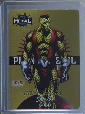 2022 Upper Deck Marvel Metal Universe Spider-Man - Planet Metal - Gold #15 OF 20 PM - Shocker /25