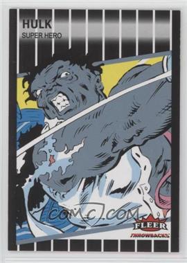 2023 Fleer Throwbacks '89 Marvel Edition - [Base] - Glossy Black #23 - Hulk