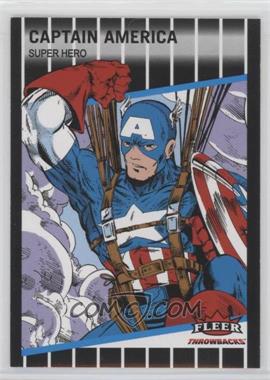 2023 Fleer Throwbacks '89 Marvel Edition - [Base] - Glossy Black #3 - Captain America