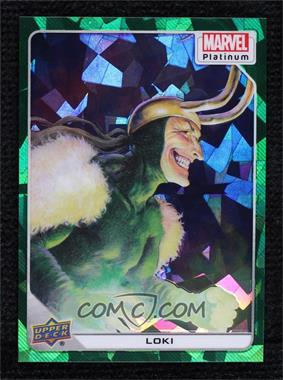 2023 Upper Deck Marvel Platinum - [Base] - Green Crackle #38 - Loki /99