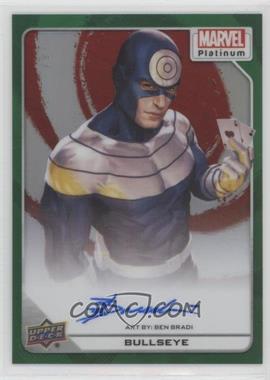 2023 Upper Deck Marvel Platinum - [Base] - Green Rainbow Artist Autographs #17 - Bullseye - Ben Bradi /10