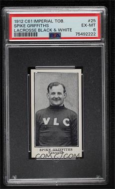 1912 Imperial Tobacco Lacrosse Series - C61 [Base] #25 - Spike Griffiths [PSA 6 EX‑MT]
