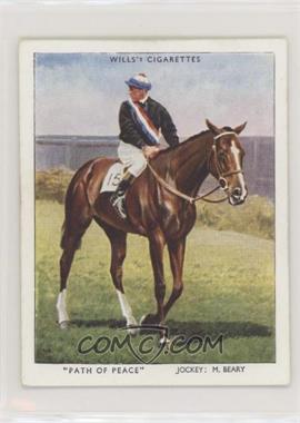 1938 W.D. & H.O. Wills Racehorses & Jockeys, 1938 - Tobacco [Base] #20 - "Path of Peace"