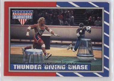 1991 Topps American Gladiators - [Base] #6 - Thunder Giving Chase