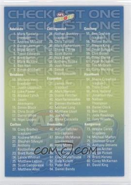 2001 Elite Sports AFL Heroes - [Base] #149 - Checklist - Cards 1-150