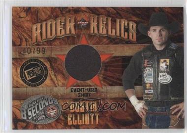 2009 Press Pass 8 Seconds - Rider Relics - Gold #RR-DE - Dustin Elliott /99