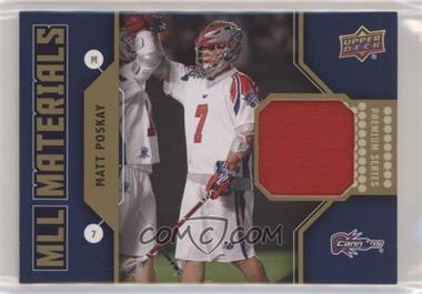 2011 Upper Deck Major League Lacrosse - MLL Materials - Premium Series #M-MP - Matt Poskay