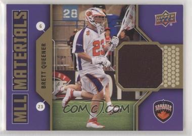 2011 Upper Deck Major League Lacrosse - MLL Materials #M-BQ - Brett Queener