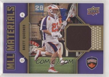 2011 Upper Deck Major League Lacrosse - MLL Materials #M-BQ - Brett Queener