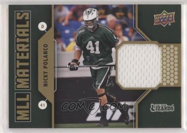 2011 Upper Deck Major League Lacrosse - MLL Materials #M-NP - Nicky Polanco