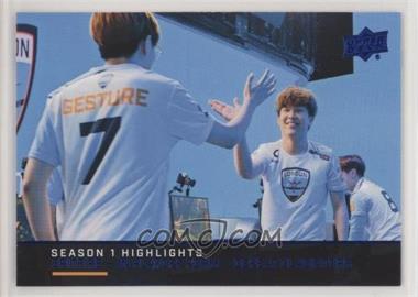 2019 Upper Deck Overwatch League - [Base] - Rare Blue #185 - Season 1 Highlights - Spitfire - In Playoff Form - Defeat Gladiators