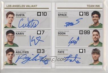 2019 Upper Deck Overwatch League - Team Ink Booklet Achievements #TIB-7 - Custa, KariV, Agilities, SPACE, SoOn, FaTe /20