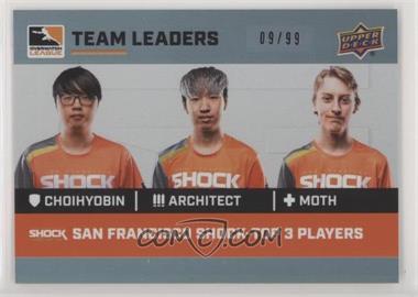 2019 Upper Deck Overwatch League - Team Leaders - Electric Skin Variant #TL-10 - ChoiHyoBin, Architecht, moth /99