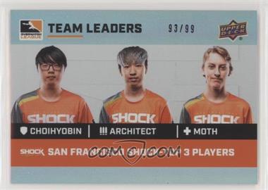 2019 Upper Deck Overwatch League - Team Leaders - Electric Skin Variant #TL-10 - ChoiHyoBin, Architecht, moth /99