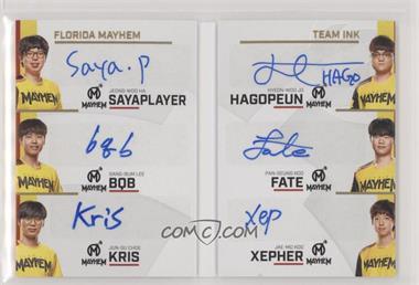 2020 Upper Deck Overwatch League - Team Ink Booklet Achievements #TIB-FM - HaGoPeun, BQB, Kris, XepheR, sayaplayer, Fate /30