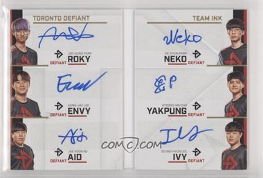 2020 Upper Deck Overwatch League - Team Ink Booklet Achievements #TIB-TD - Envy, Neko, Yakpung, Aid, RoKy, ivy /30