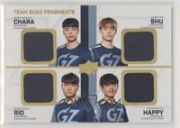 Chara, Happy, Shu, Rio #/30