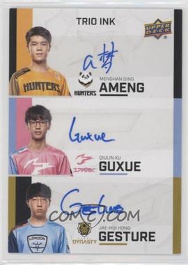 2020 Upper Deck Overwatch League Series 2 - Trio Ink #TI-AGG - ameng, Guxue, Gesture