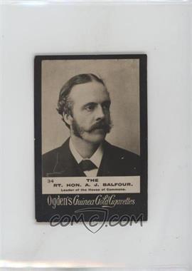 1894-1907 Ogden's 'Guinea Gold' Cigarette Cards - Tobacco [Base] #34 - The Rt. Hon. A. J. Balfour [Good to VG‑EX]