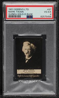 1894-1907 Ogden's 'Guinea Gold' Cigarette Cards - Tobacco [Base] #87 - Mark Twain [PSA 4 VG‑EX]