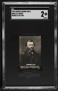 1894-1907 Ogden's 'Guinea Gold' Cigarette Cards - Tobacco Series C #206 - Ulysses S. Grant [SGC 2 GOOD]