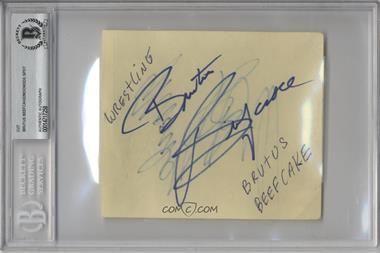 1900-Present Authenticated Autographs - Cut Signatures/Notecards/Photographs #_BBMS - Brutus "The Barber" Beefcake, Moondog Spot [BAS Authentic]