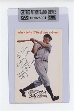 1900-Present Authenticated Autographs - Cut Signatures/Notecards/Photographs #_LEOD - Lefty O'Doul [CAS Certified Sealed]