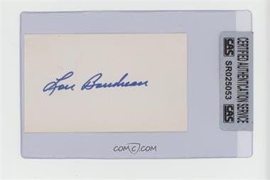 1900-Present Authenticated Autographs - Cut Signatures/Notecards/Photographs #_LOBO - Lou Boudreau [CAS Certified Sealed]