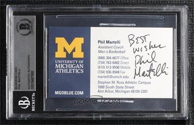 1900-Present Authenticated Autographs - Cut Signatures/Notecards/Photographs #_PHMA - Phil Martelli [BAS BGS Authentic]