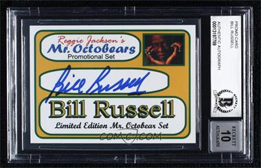 1900-Present Authenticated Autographs - Cut Signatures/Notecards/Photographs #BIRU - Bill Russell [BAS Certified BGS Encased]