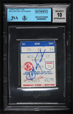1900-Present Authenticated Autographs - Ticket Stubs and Passes #_CAYA - Carl Yastrzemski [JSA Certified Encased by BGS]