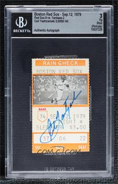 1900-Present Authenticated Autographs - Ticket Stubs and Passes #_CAYA - Carl Yastrzemski [BAS BGS Authentic]