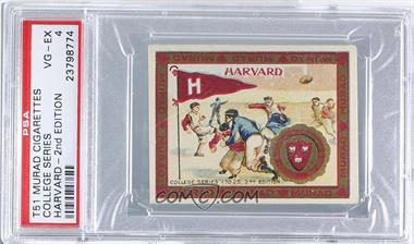 1910 Murad Cigarettes College Series - T51 - 2nd Edition #8 - Harvard [PSA 4 VG‑EX]