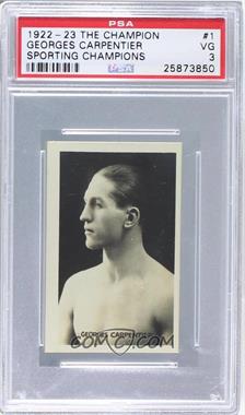 1922-23 The Champion Sporting Champions - [Base] #1 - Georges Carpentier [PSA 3 VG]