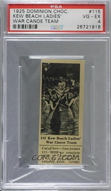 1925 Dominion Athletic Stars - [Base] #115 - Kew Beach Ladies' War Canoe Team [PSA 4 VG‑EX]