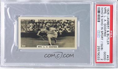 1926 Lambert & Butler Who's Who in Sport (1926) - Tobacco [Base] #43 - Mrs. L. A. Godfree [PSA 2 GOOD]